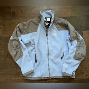 North Face- Size S- Fleece Shell Jacket- Light Blue
